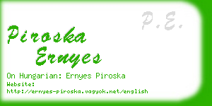 piroska ernyes business card